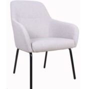 אוגוסטו כורסת אירוח מעוצבת רגל מתכת שחורה ריפוד בד קטיפה ירוק כהה